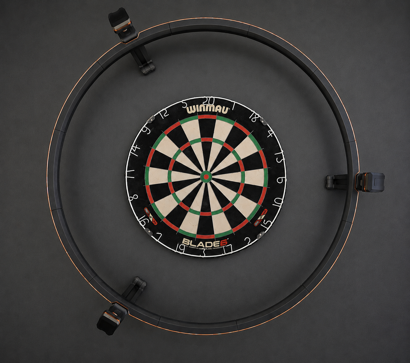 AutoDarts DIY Kit met cameraring en camerabeugels voor automatische scoreherkenning zonder LED-verlichting