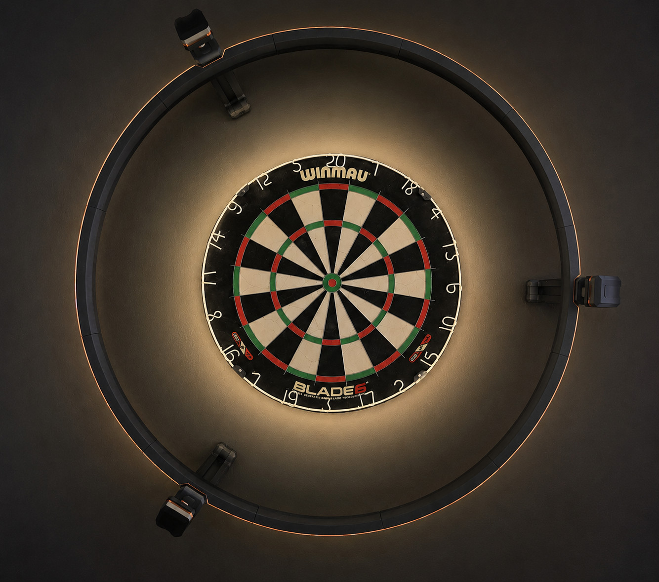 AutoDarts Complete Kit Pro met cameraring camera's LED-strip en camerabeugels voor automatische scoreherkenning